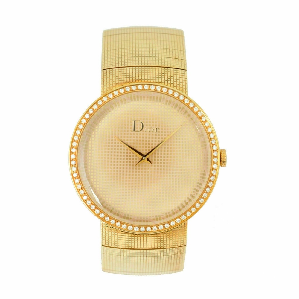 Christian Dior Diamonds Solid Swiss Gold Watch